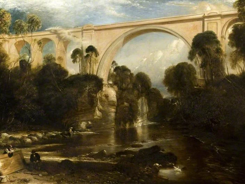 1802-David Octavius Hill - Viadotto di Ballochmyle sul fiume Ayr